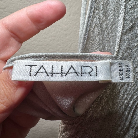 Women’s TAHARI XS VTG RARE linen & Nylon blend boat neck layered dress - Picture 2 of 16